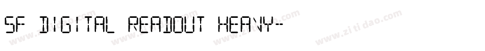 SF Digital Readout Heavy字体转换